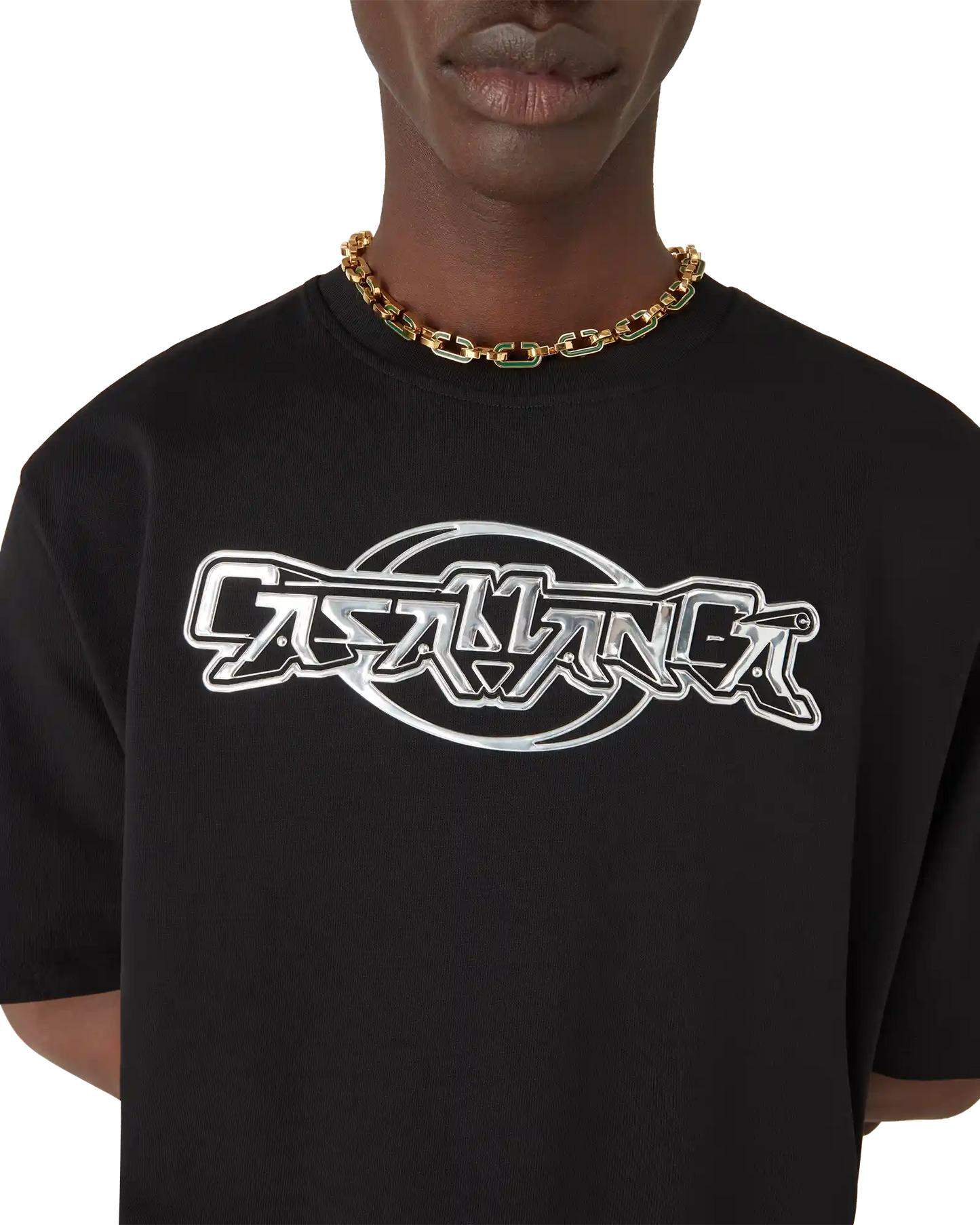 T-shirt Casablanca Chrome surdimensionné à manches courtes