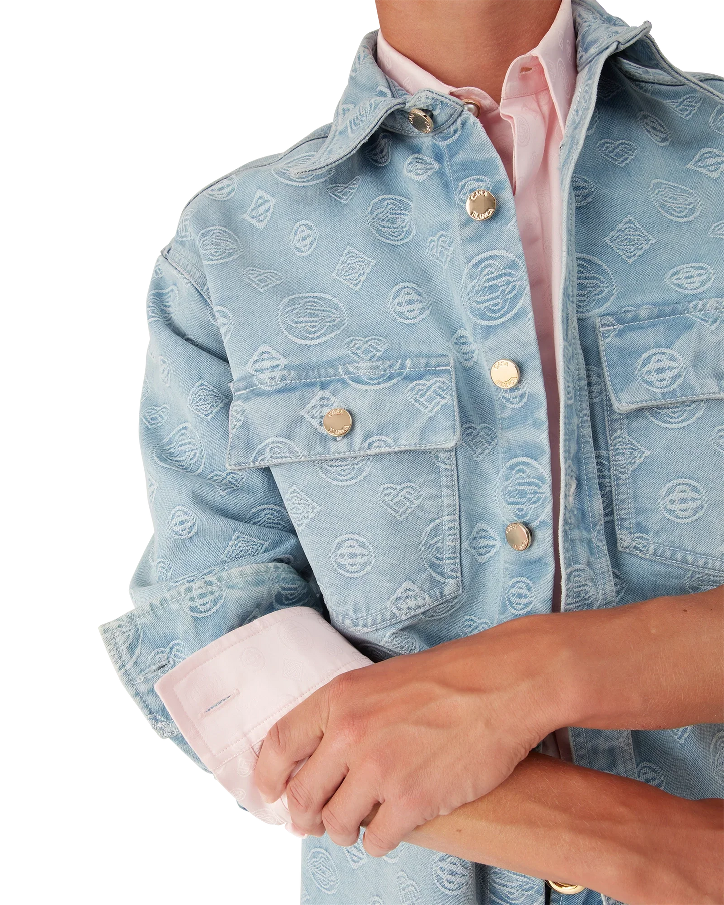 Chemise monogramme en jean