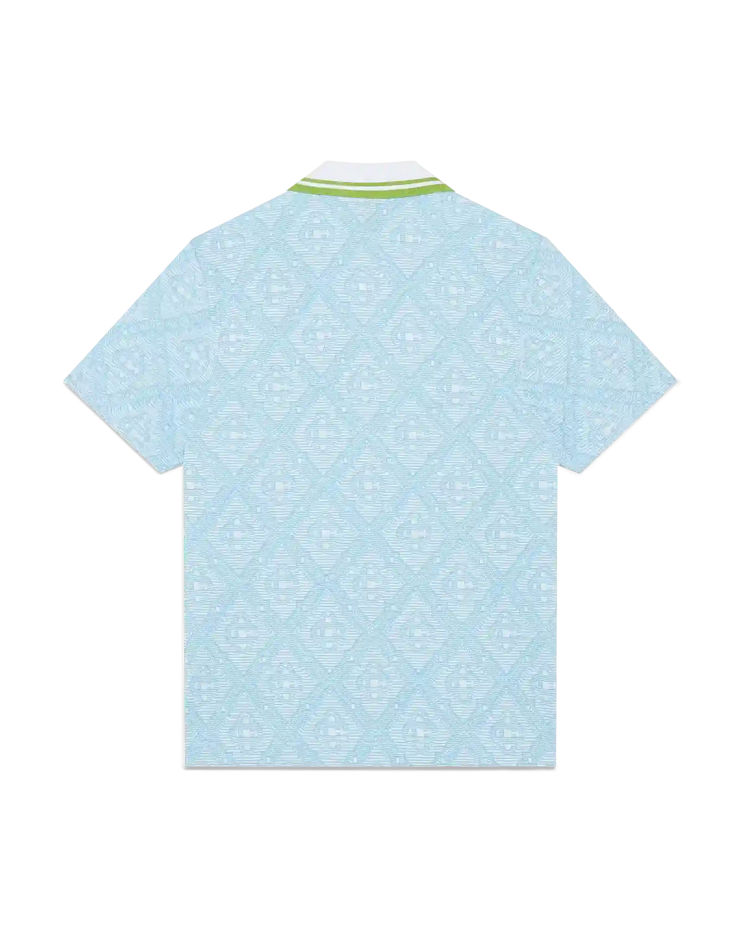 Polo en jacquard bleu pâle à manches courtes