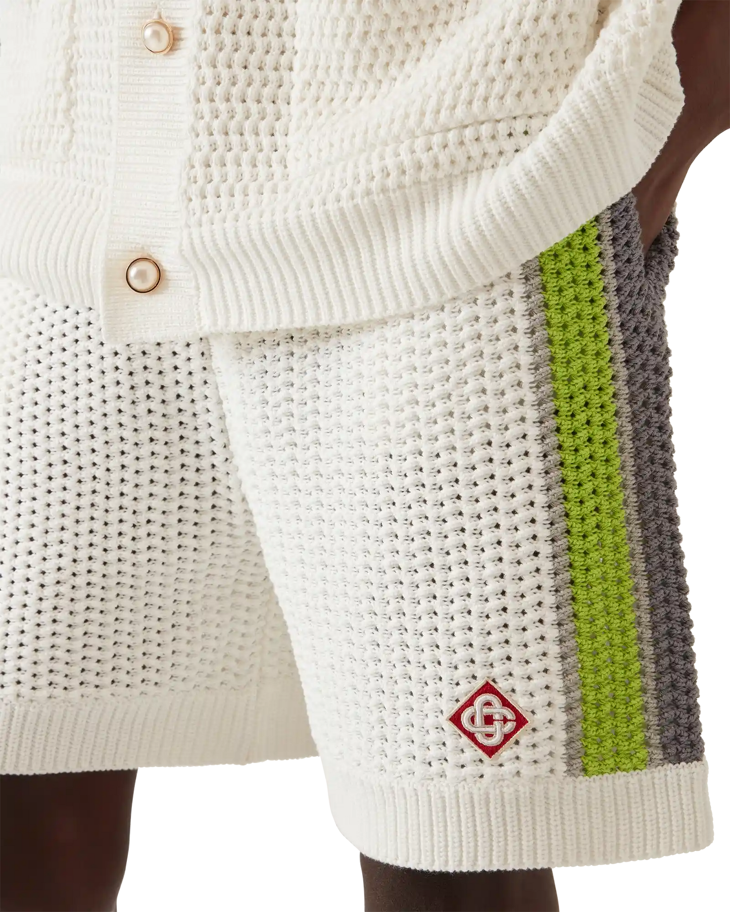 Shorts de plage au crochet à rayures