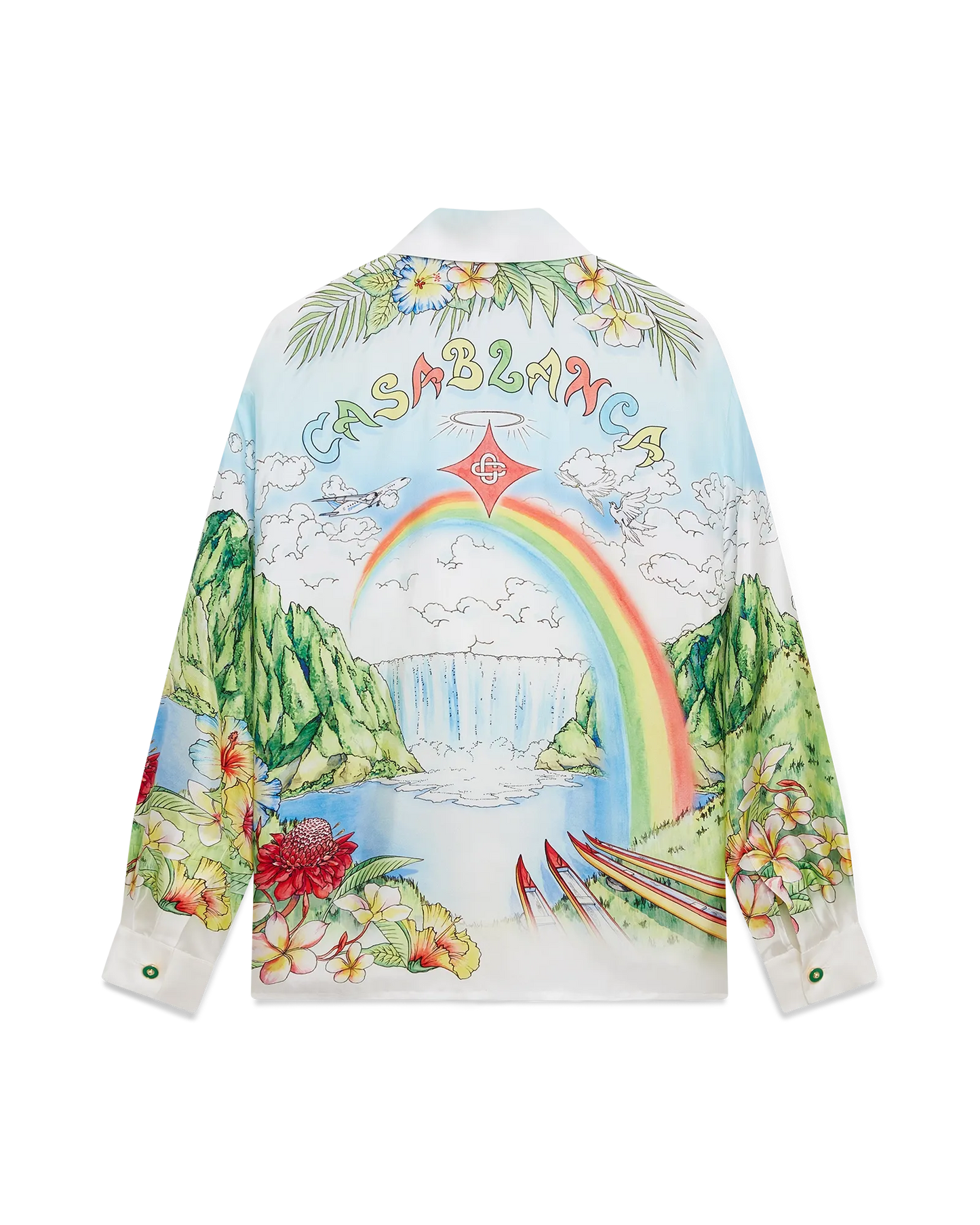 Chemise en soie à manches longues Aloha