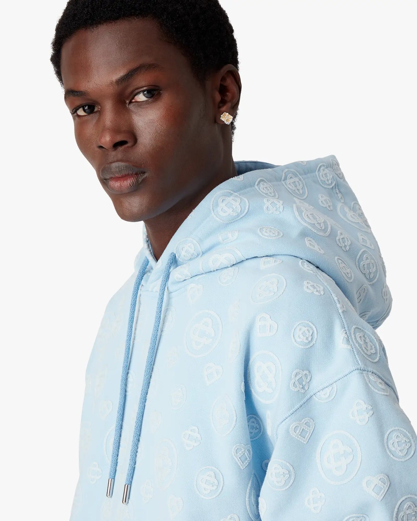 Applique Monogram Hooded Sweatshirt