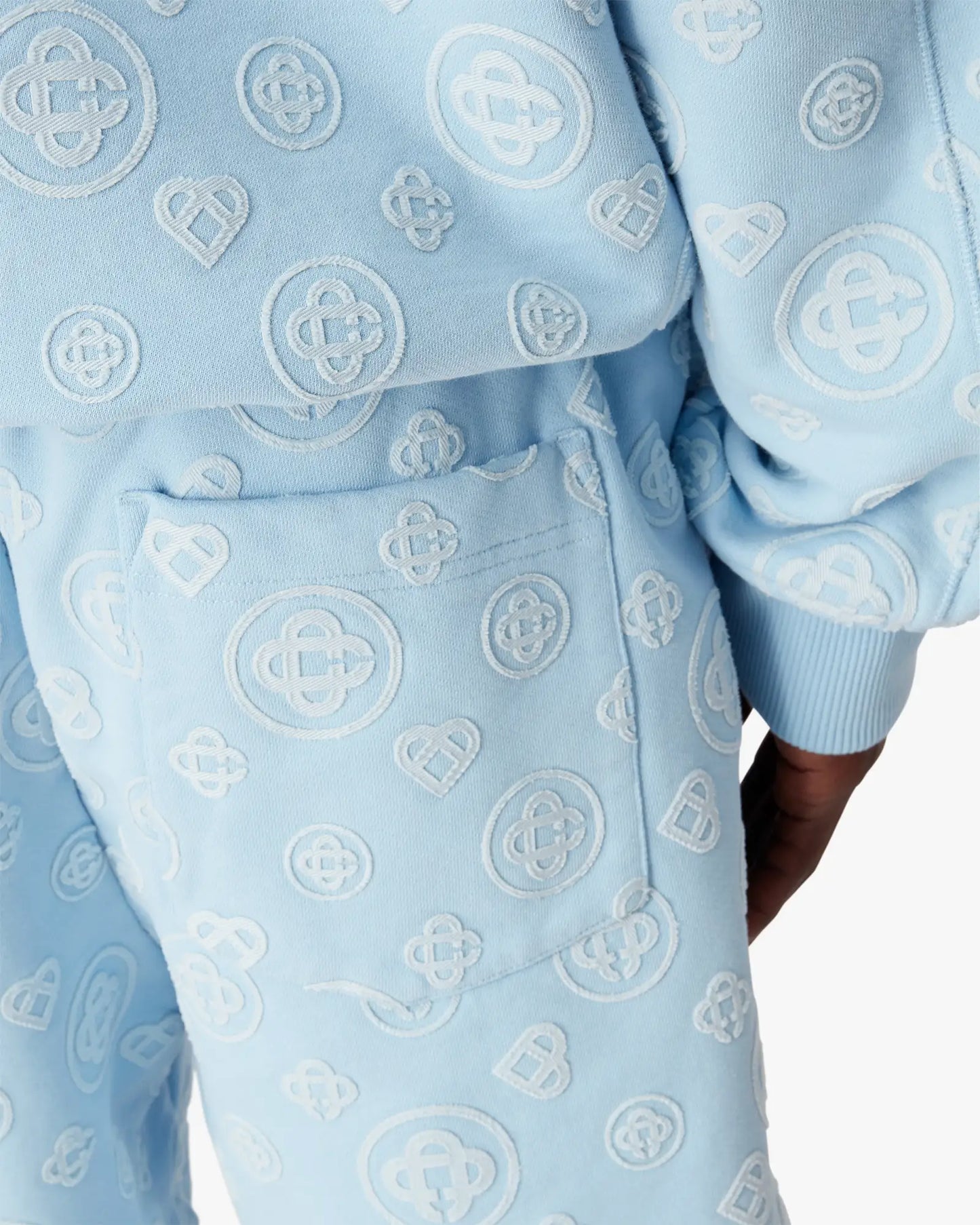 Short en molleton à monogramme appliqué