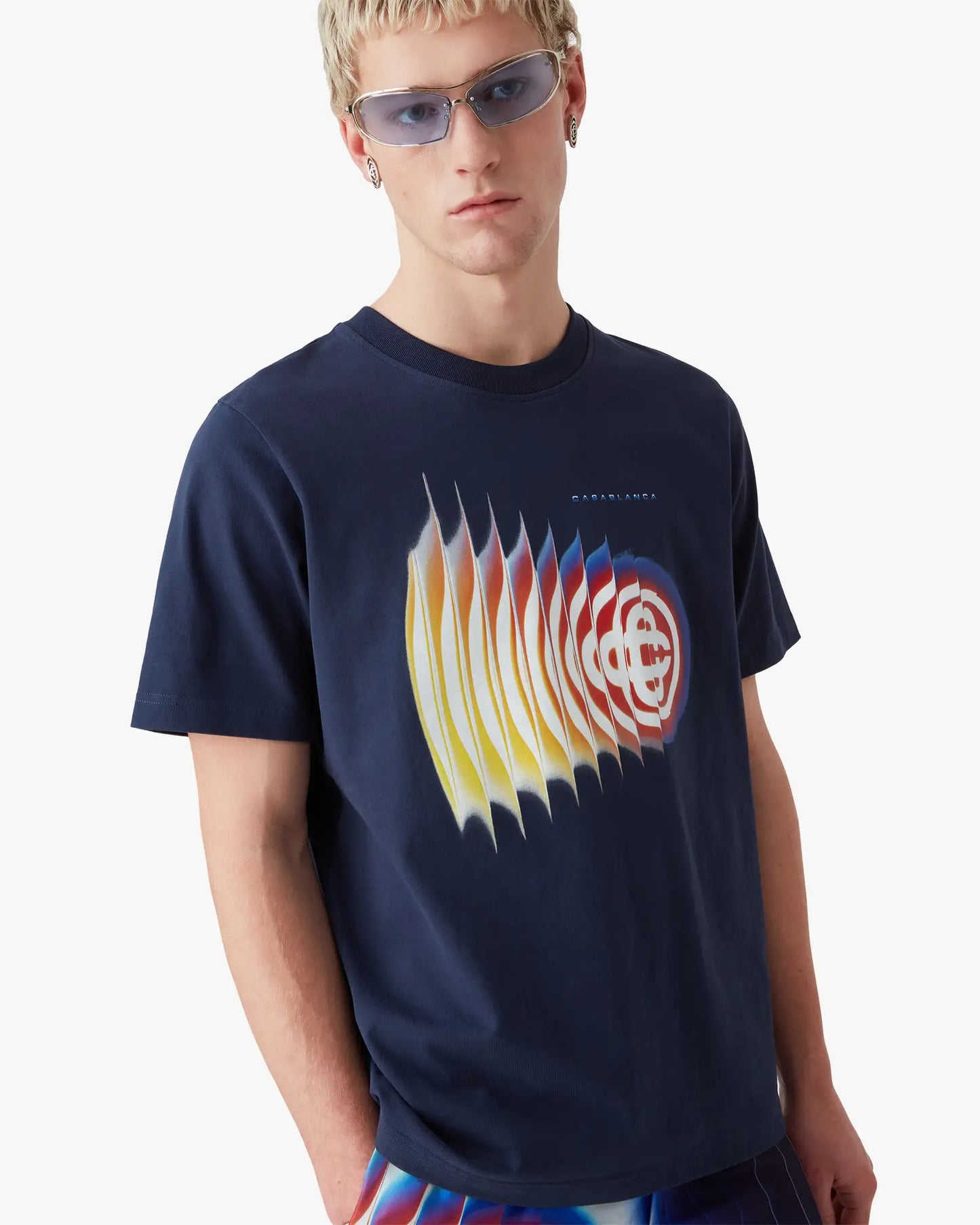T-shirt Shockwave bleu marine à manches courtes