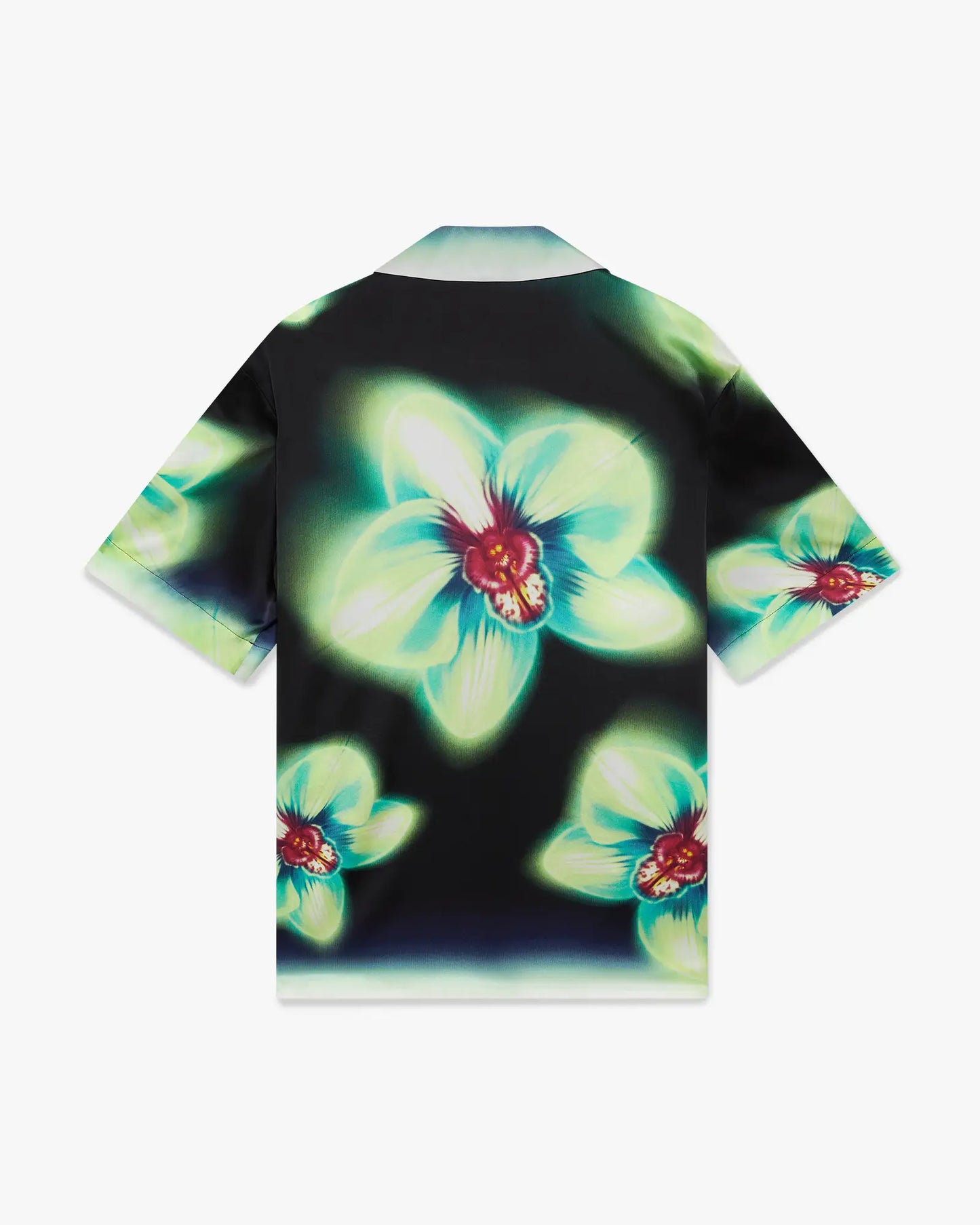 Chemise en soie à manches courtes Orchid Glitch