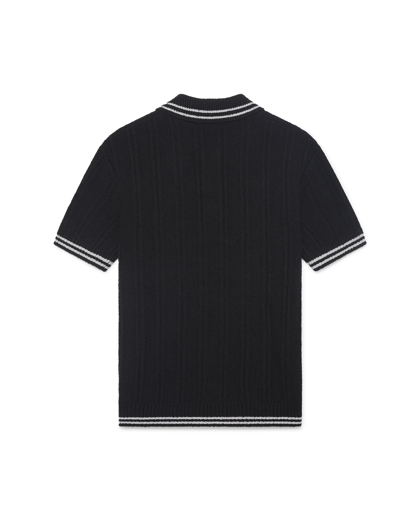 Silver Trim Boucle Polo Shirt
