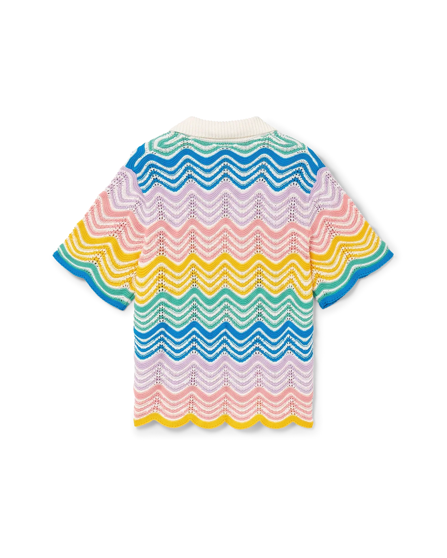 Chemise en maille à motif ondulé dégradé