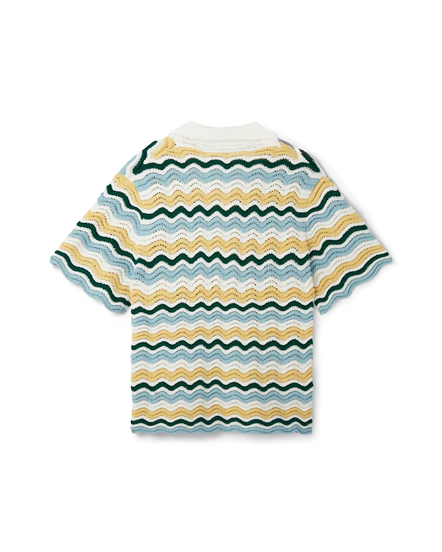 Chemise bouclette à manches courtes et motif ondulé