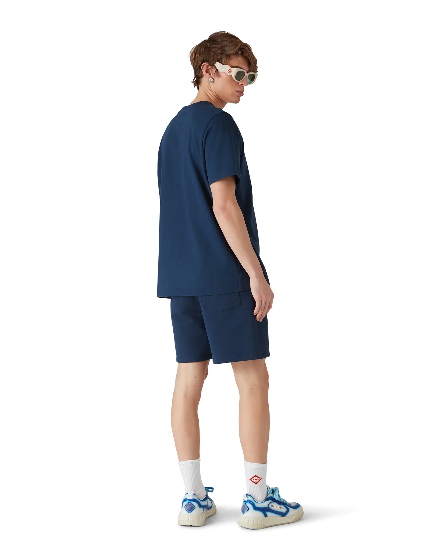 Short de survêtement à logo en losange