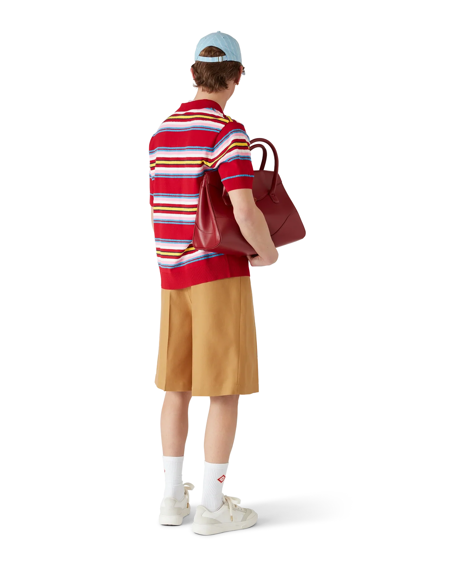 Polo rayé surdimensionné