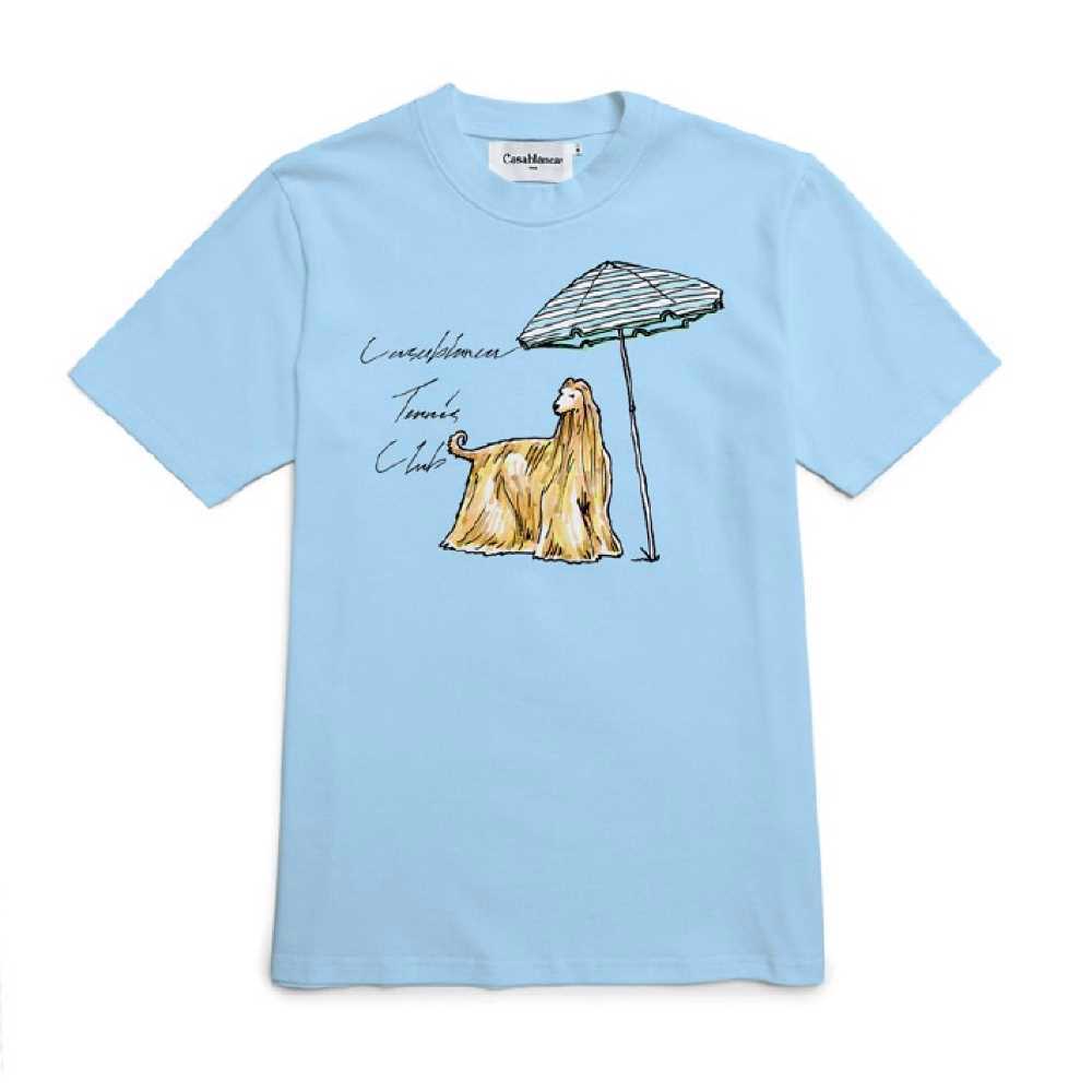 T-shirt Lévrier Afghan Imprimé par Sérigraphie