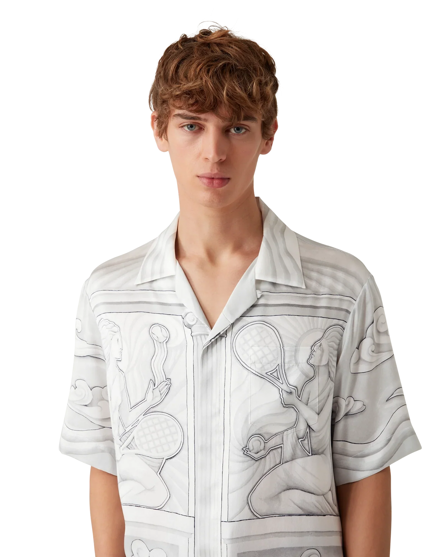 Chemise en soie à manches courtes Sacred Stone