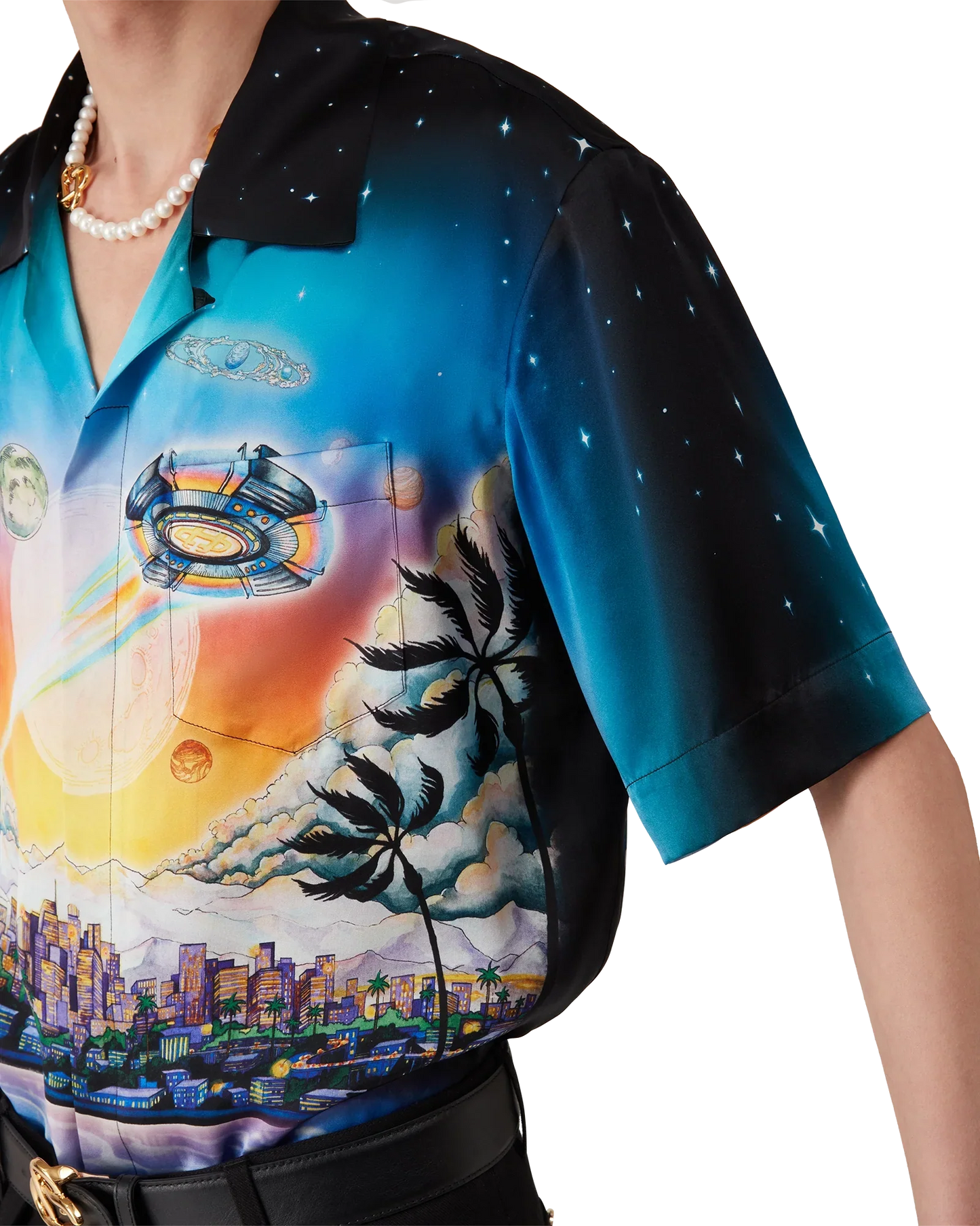 Chemise en Soie Manches Courtes La Prémonition