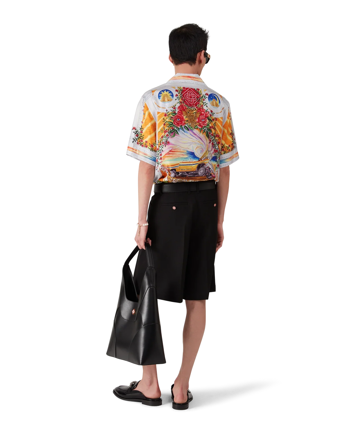 Chemise en Soie Manches Courtes La Tornade De Rose