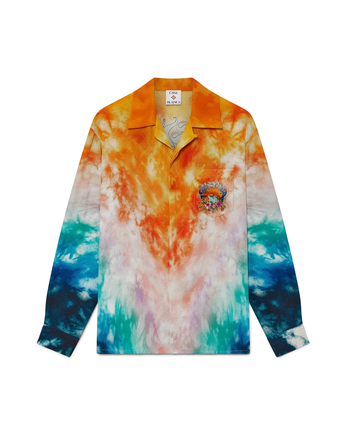 Chemise en soie à manches longues Surf Trip