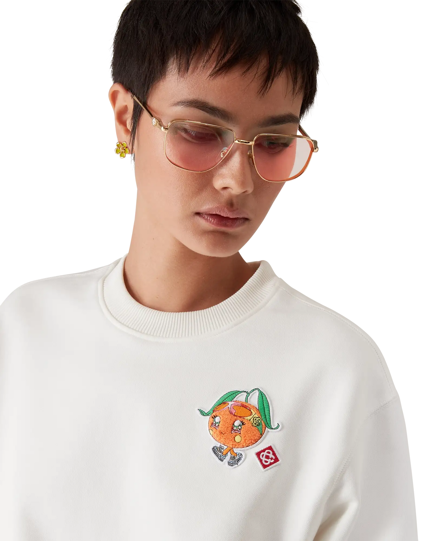 Sweat-shirt mascotte orange