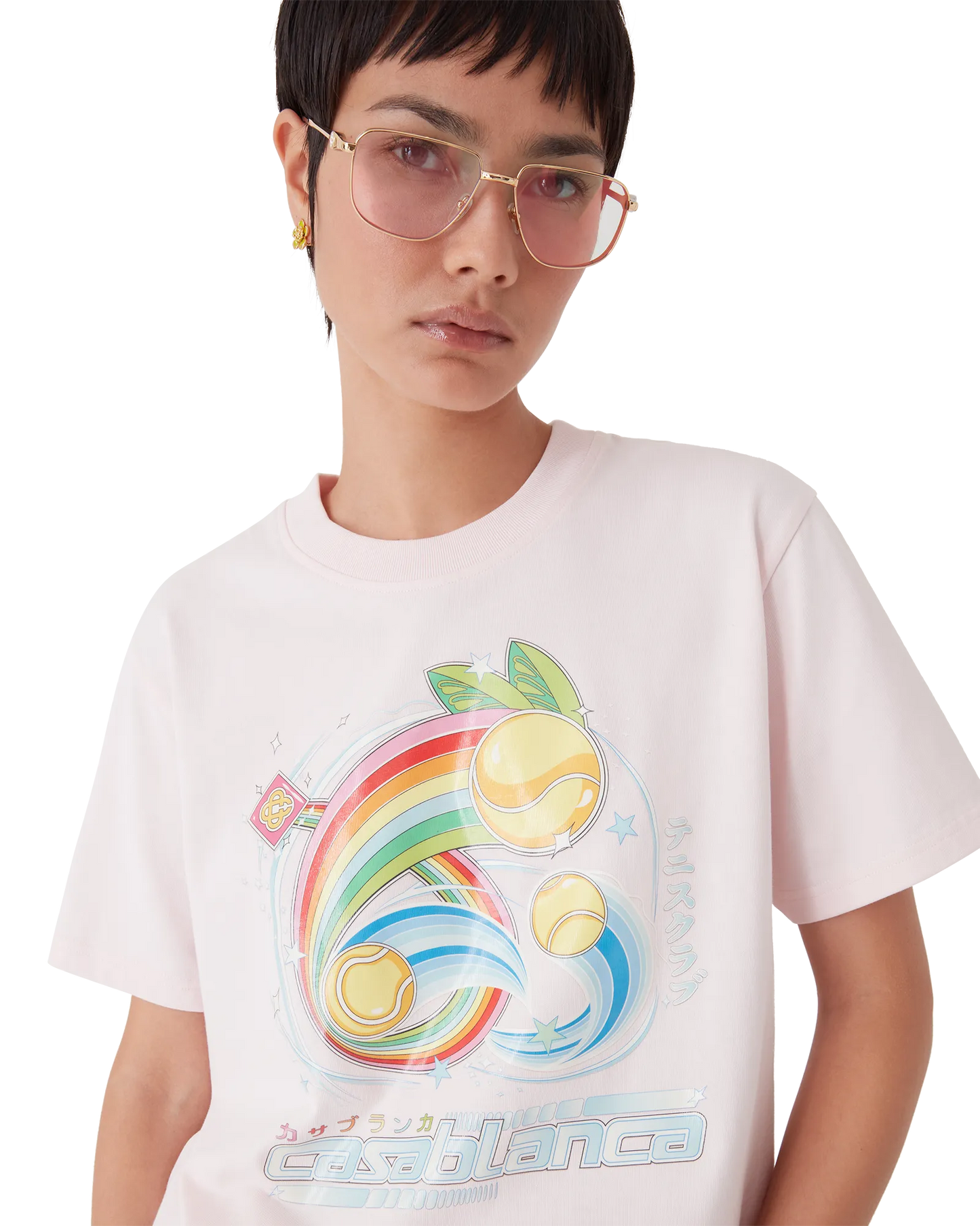 T-shirt à manches courtes balle de tennis manga