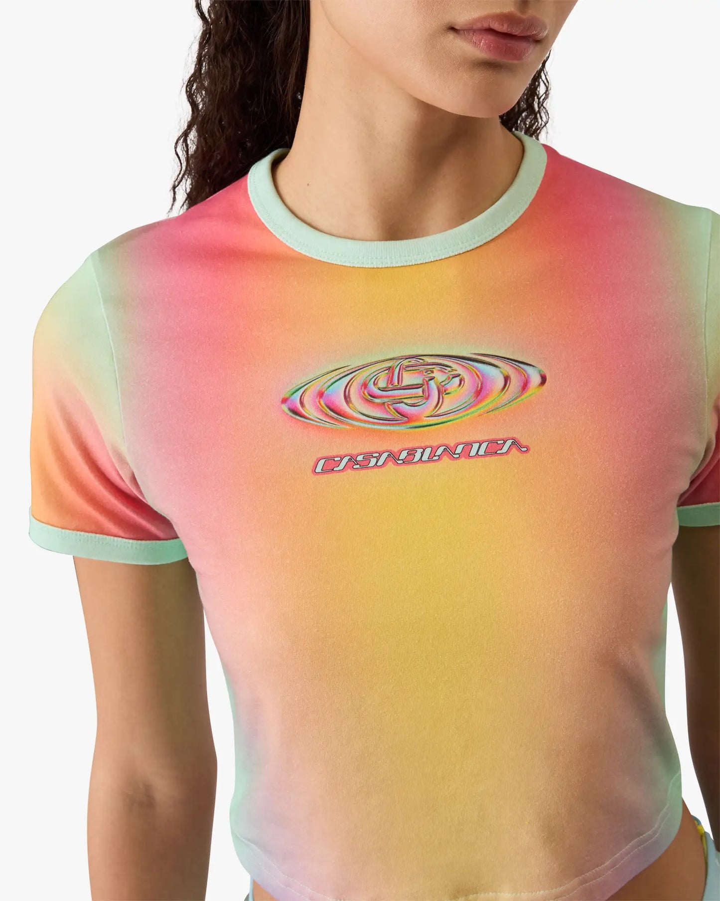 T-shirt bébé à manches courtes imprimé dégradé de verre