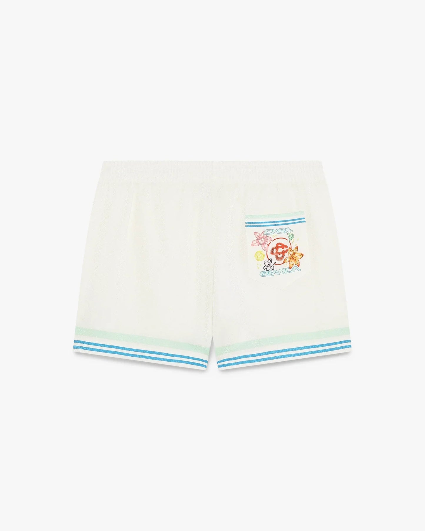 Short en soie Jacquard monogrammé Floral CC Smile
