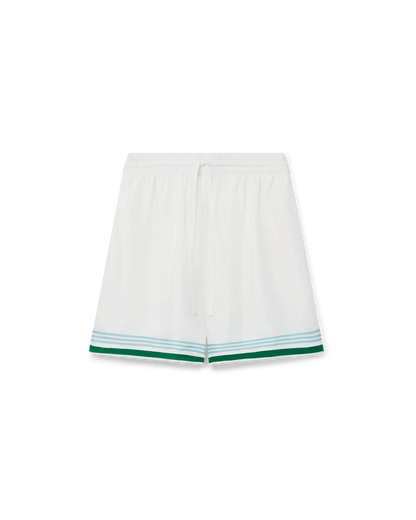 Shorts en soie emblématiques du tennis métaphysique