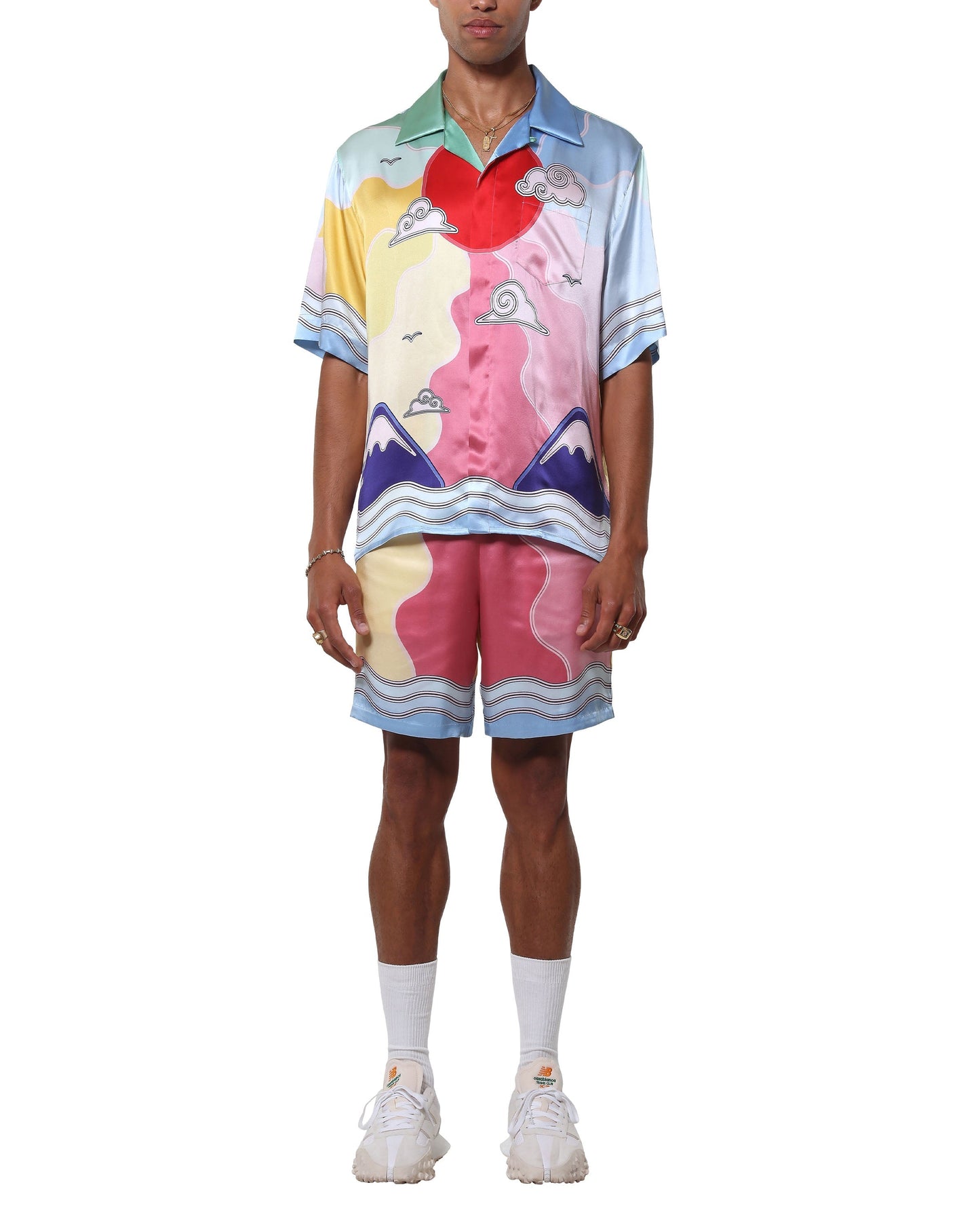 Short en soie Soleil Levant