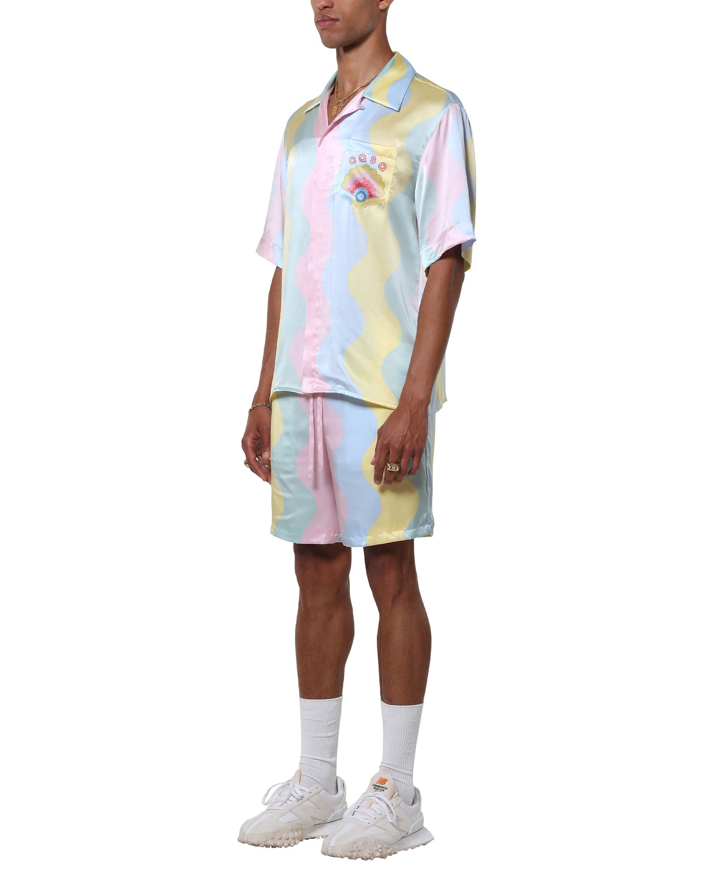 Chemise en soie Casa Shell Wave