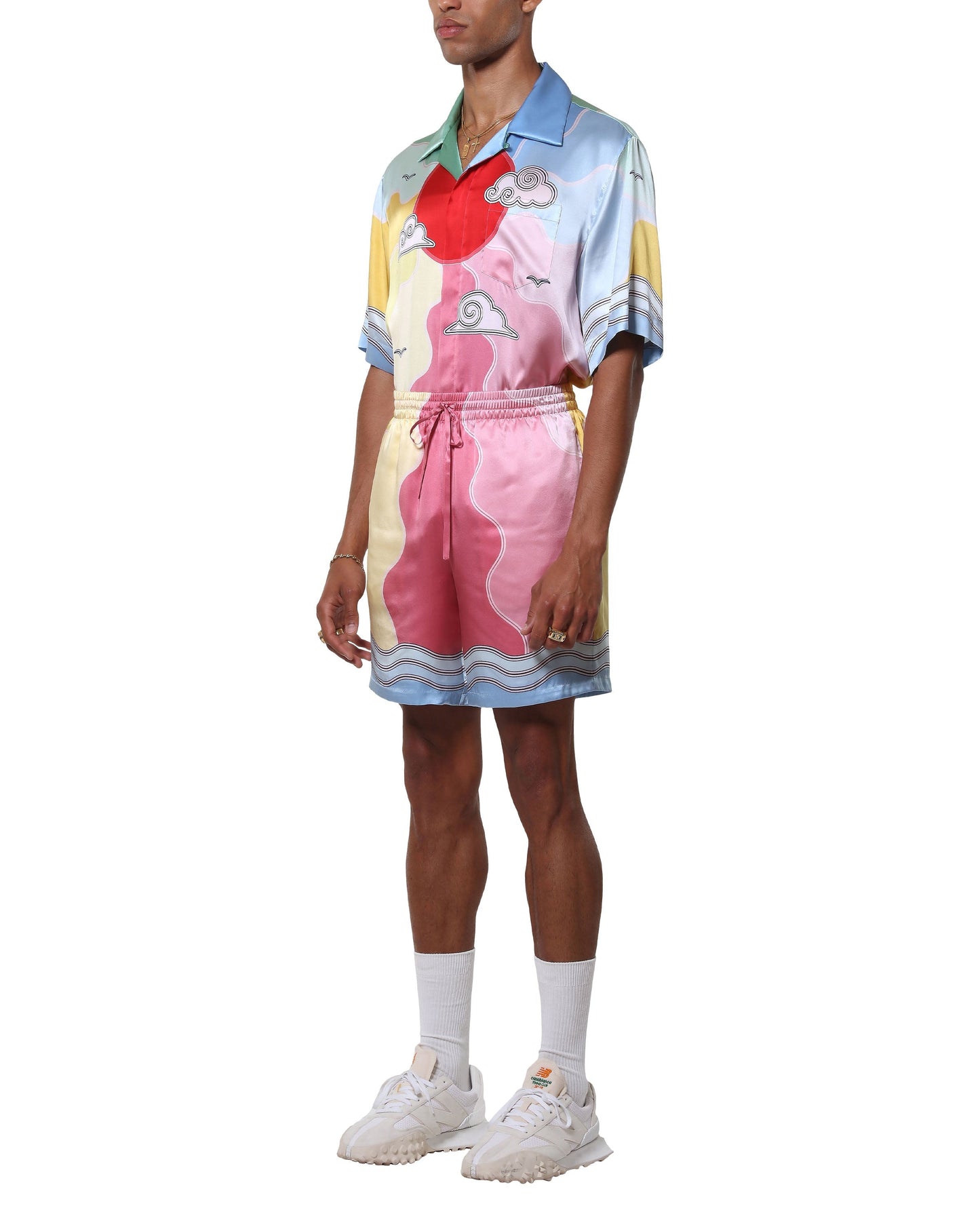 Short en soie Soleil Levant