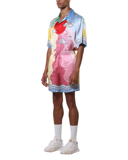 Short en soie Soleil Levant