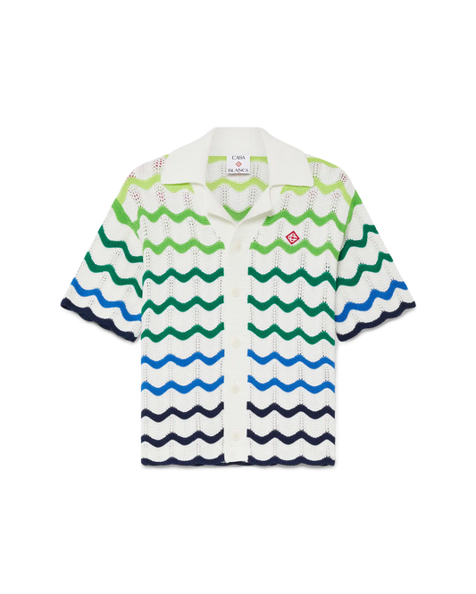 Children's Gradient Wave Short Sleeve Knit Shirt