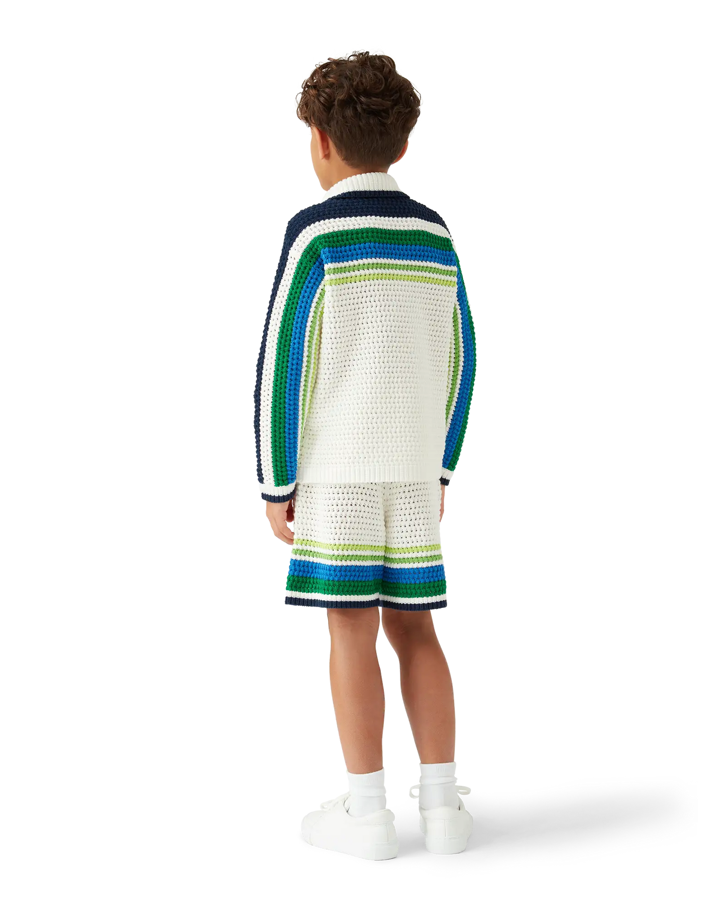 Pull en tricot à rayures et manches longues pour enfant
