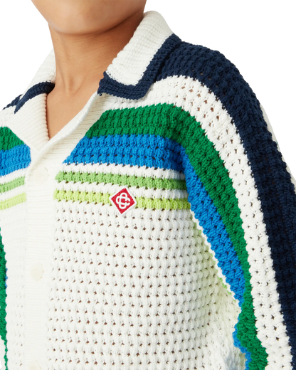 Pull en tricot à rayures et manches longues pour enfant