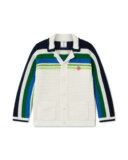 Pull en tricot à rayures et manches longues pour enfant