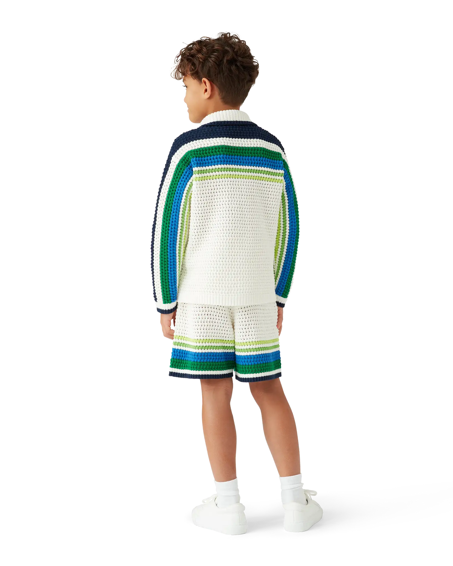 Short en maille rayé de tennis pour enfants