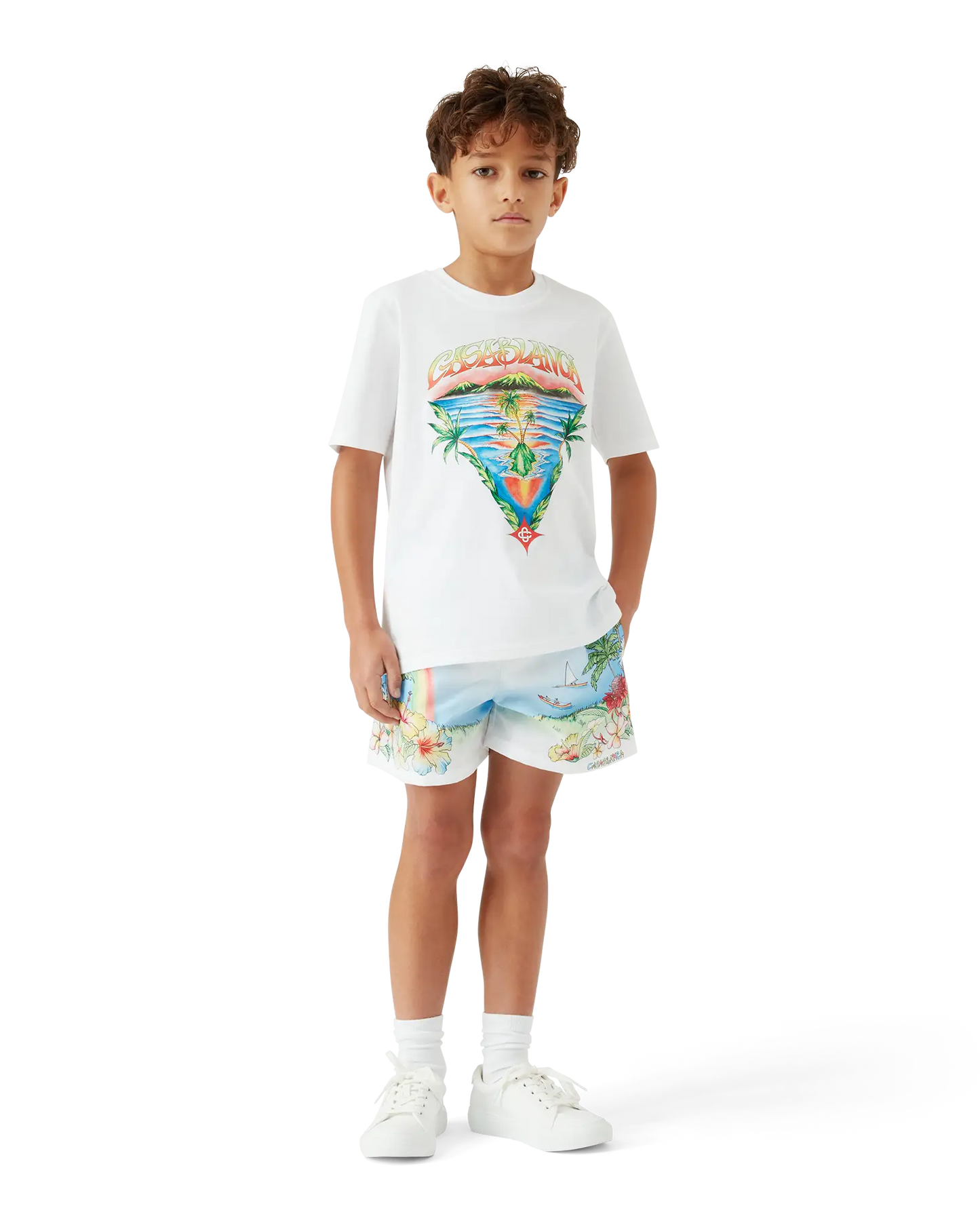 Short de bain hawaïen pour enfant