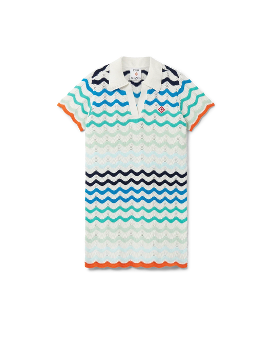 Gradient Wave Crochet Dress