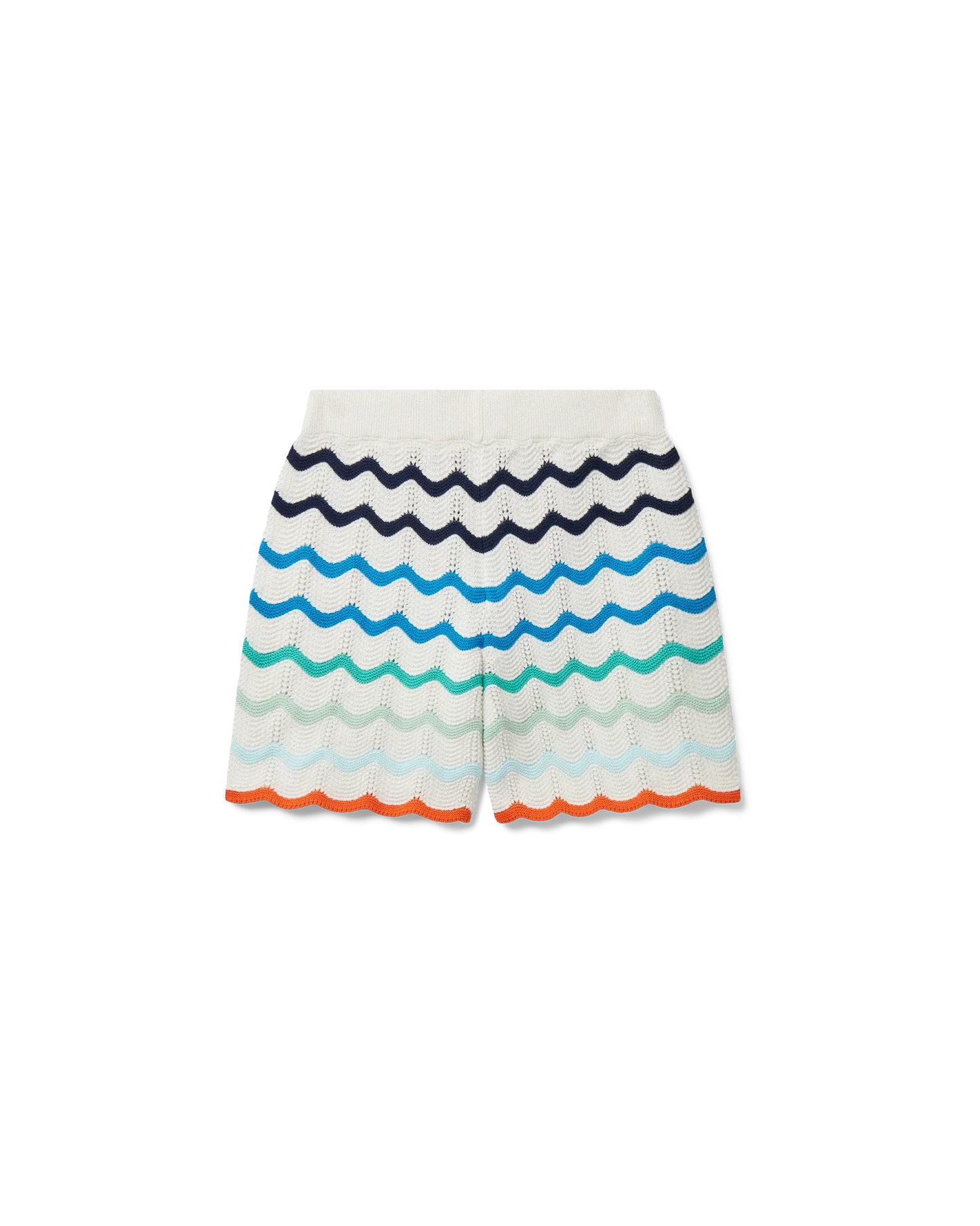 Shorts de bain en crochet à motif ondulé