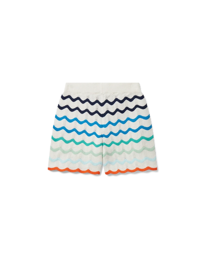 Shorts de bain en crochet à motif ondulé