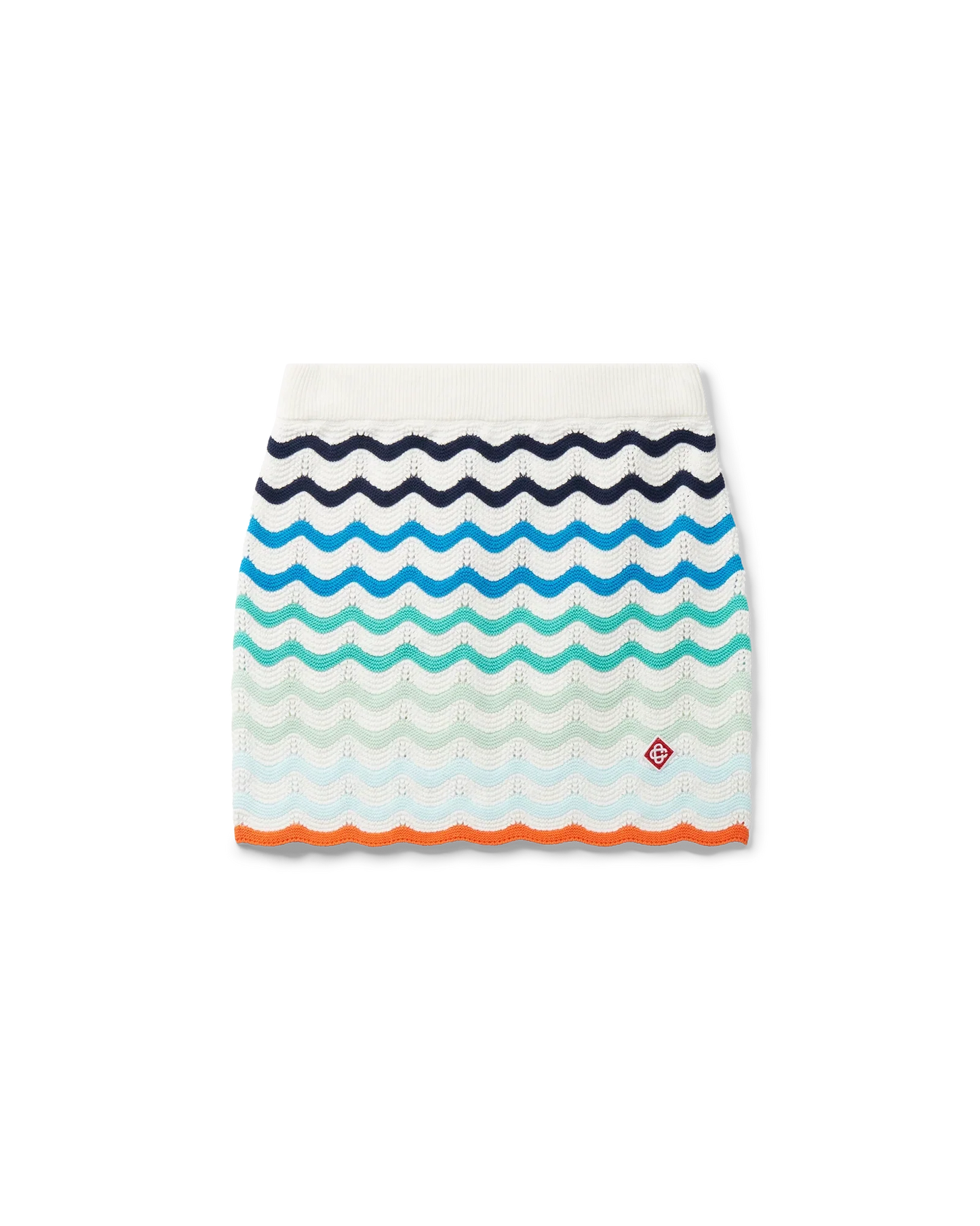 Jupe au crochet à motif de vagues dégradées