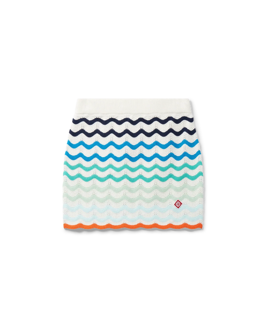 Gradient Wave Crochet Skirt