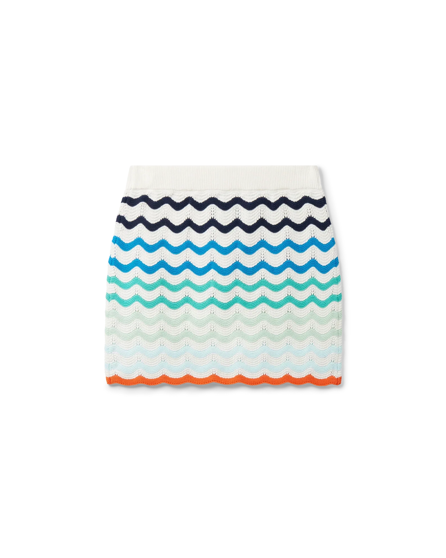 Jupe au crochet à motif de vagues dégradées