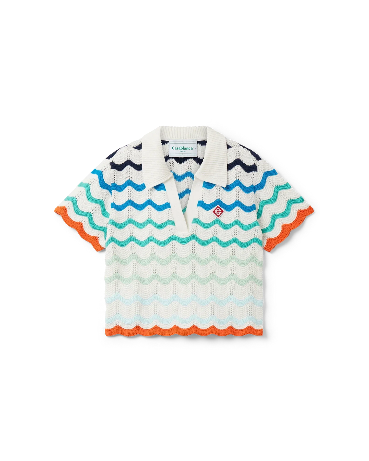Gradient Wave Crochet Top