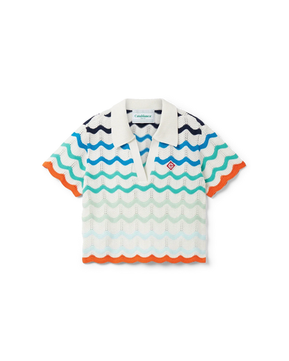 Gradient Wave Crochet Top