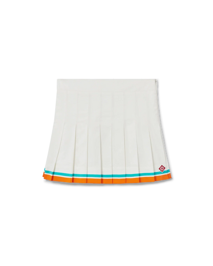 Tennis Stripe Pleated Skirt
