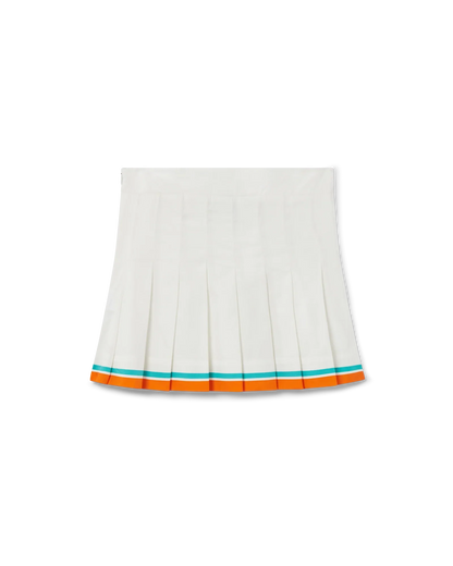 Tennis Stripe Pleated Skirt