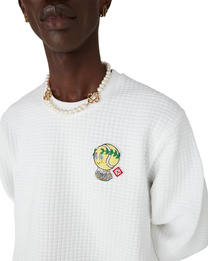 Sweat-shirt matelassé mascotte tennis