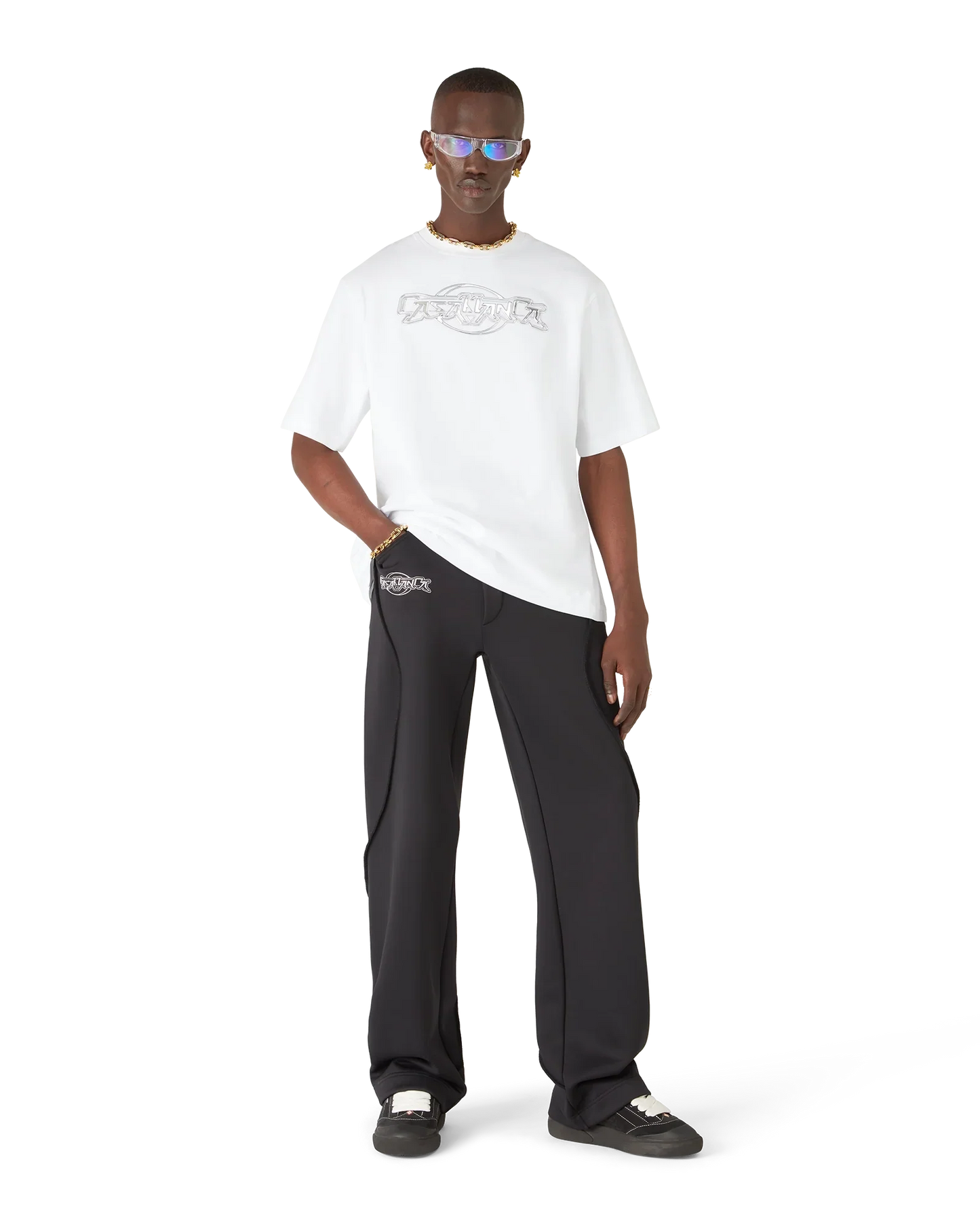 T-shirt Casablanca Chrome surdimensionné à manches courtes