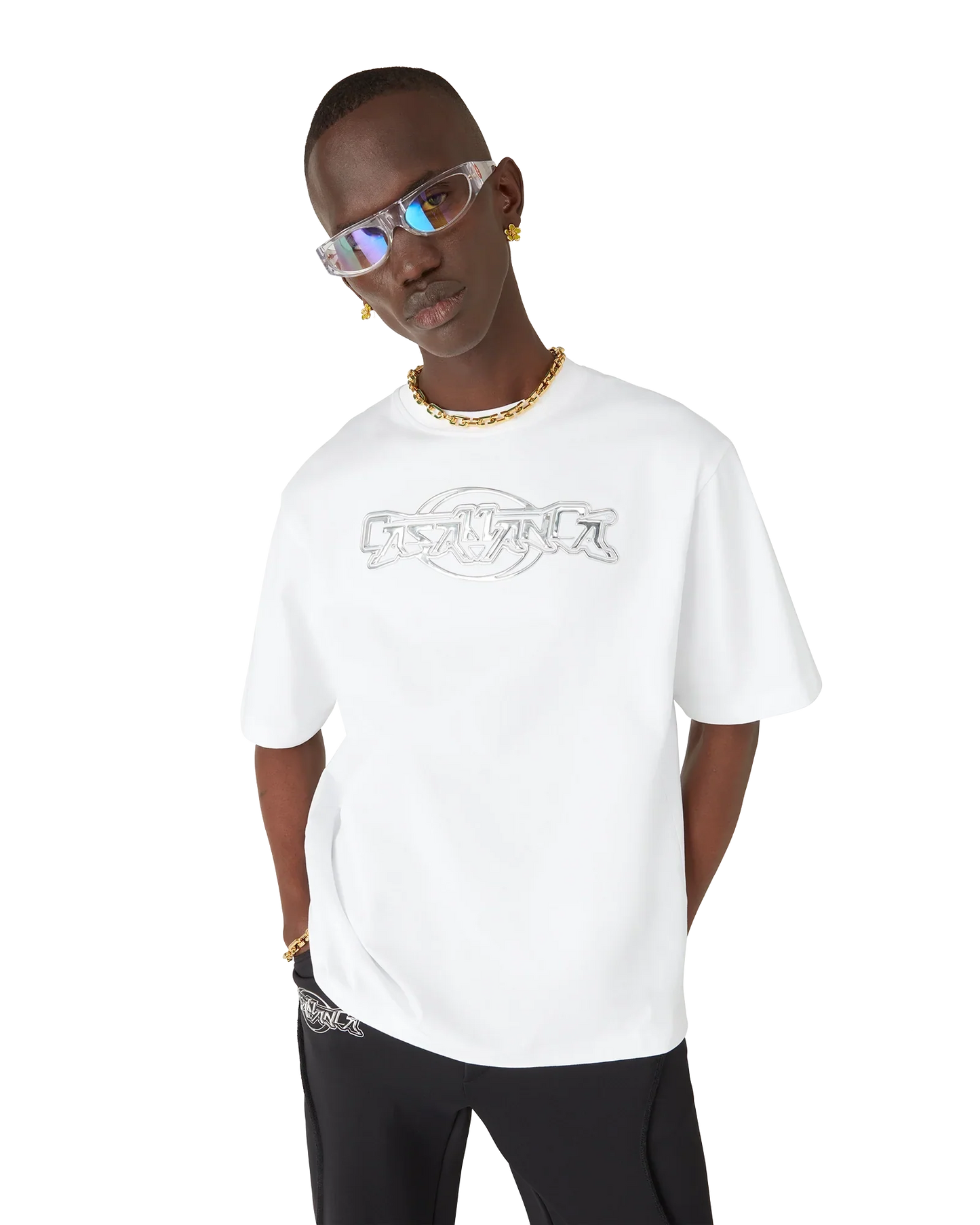 T-shirt Casablanca Chrome surdimensionné à manches courtes