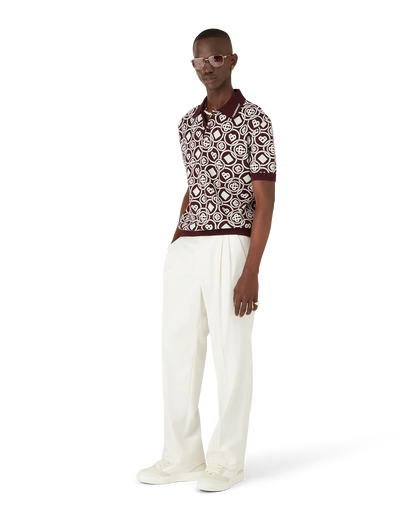 Monogram Cotton Knit Polo shirt