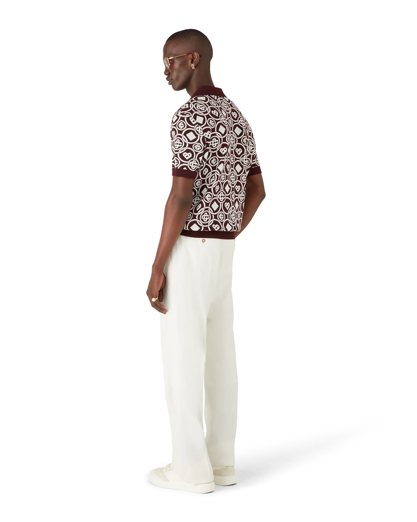 Monogram Cotton Knit Polo shirt