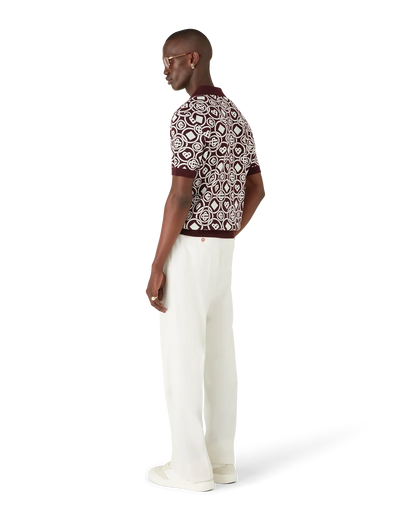 Monogram Cotton Knit Polo shirt